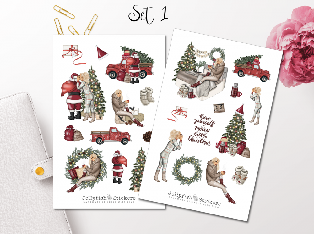 Girls Christmas Sticker Set